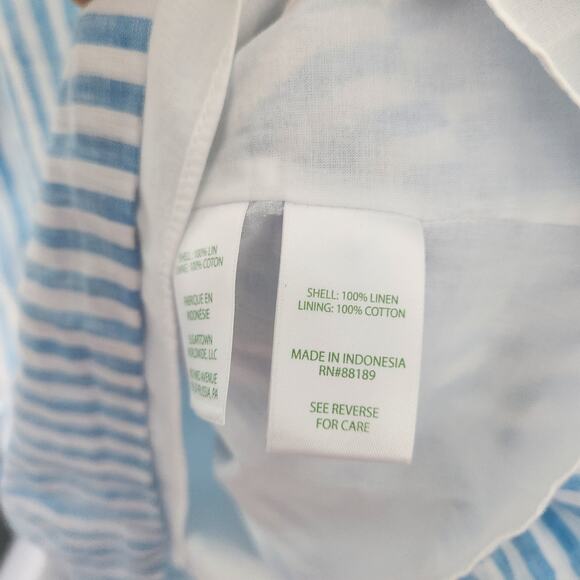 Lilly Pulitzer Jazmyn 3/4 Sleeve Linen Striped Mini Dress 0 Beach Nautical - Picture 7 of 9